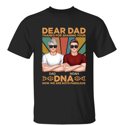 Dad Thanks For Sharing Your DNA Funny Father‘s Day Gift Personalized Shirt