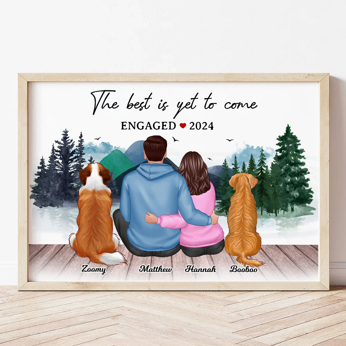 The Best Is Yet To Come Personalized Poster, Engagement Gift, Bridal Shower Gift for Couple, Best Friends, Sisters