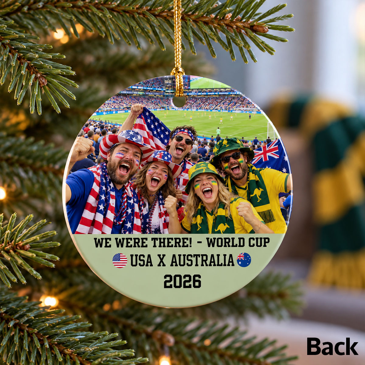 World Cup 2026 World Cup Match Stadium - Personalized Double-Sided Ceramic Ornament - Gift for Soccer Lover, World Cup Keepsake
