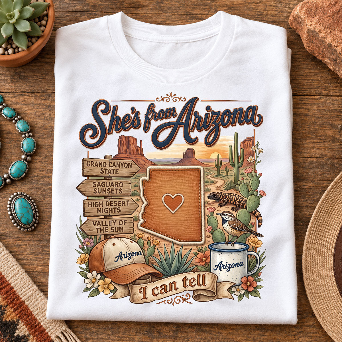 She's from the State I Can Tell - Personalized Shirt - Small Town Proud Shirt