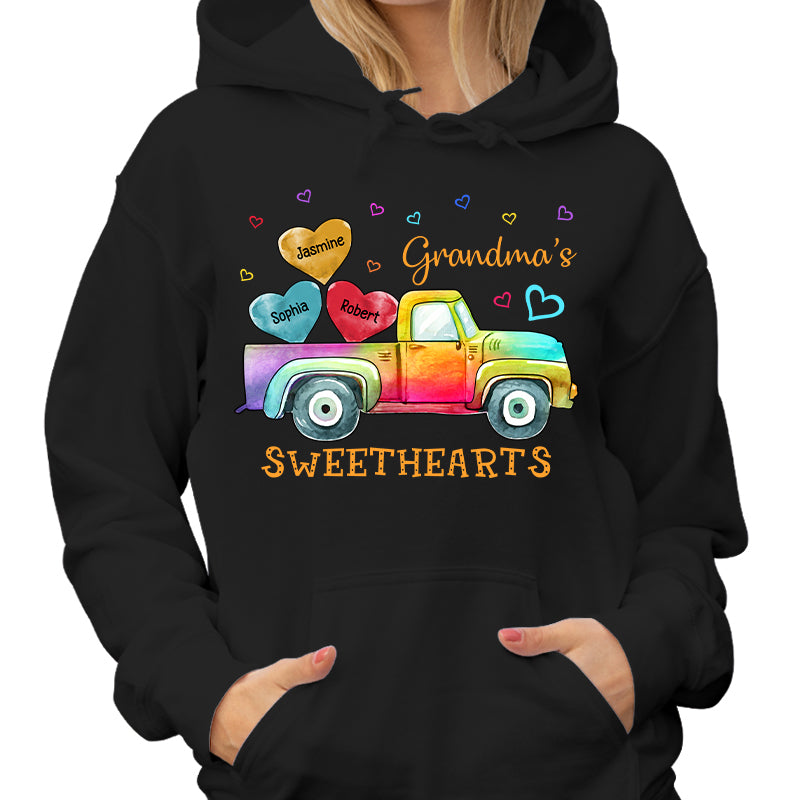 Grandma Mom Sweethearts Colorful Truck Personalized Shirt