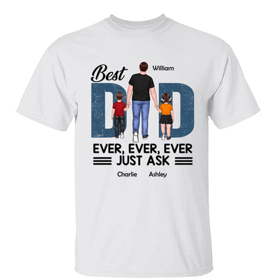 Best Dad Ever Walking Dad And Kids Personalized Shirt