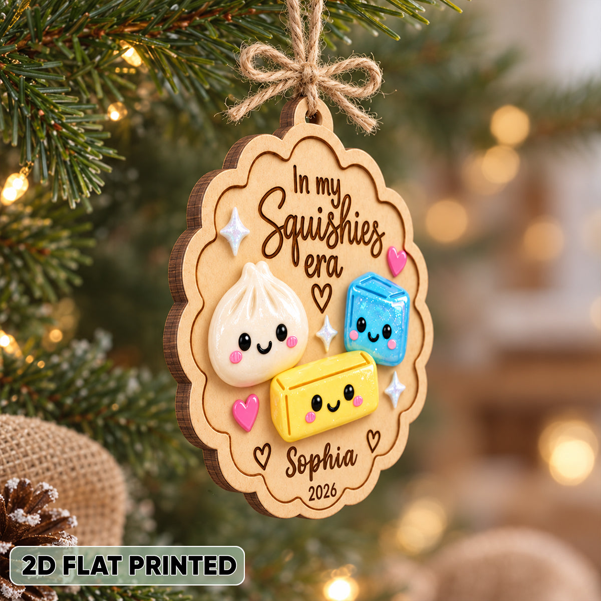 In My Squishy Era - Personalized Wooden Ornament - Christmas Gift for Daughters, Sons, Grandkids