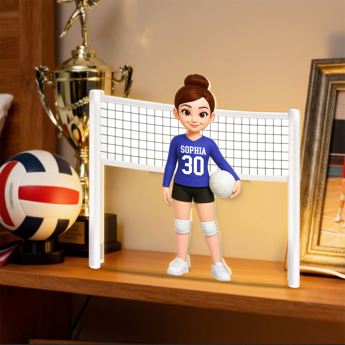Volleyball Girl 3D Effect - Personalized Light Box - Christmas Gift For Teen Girls