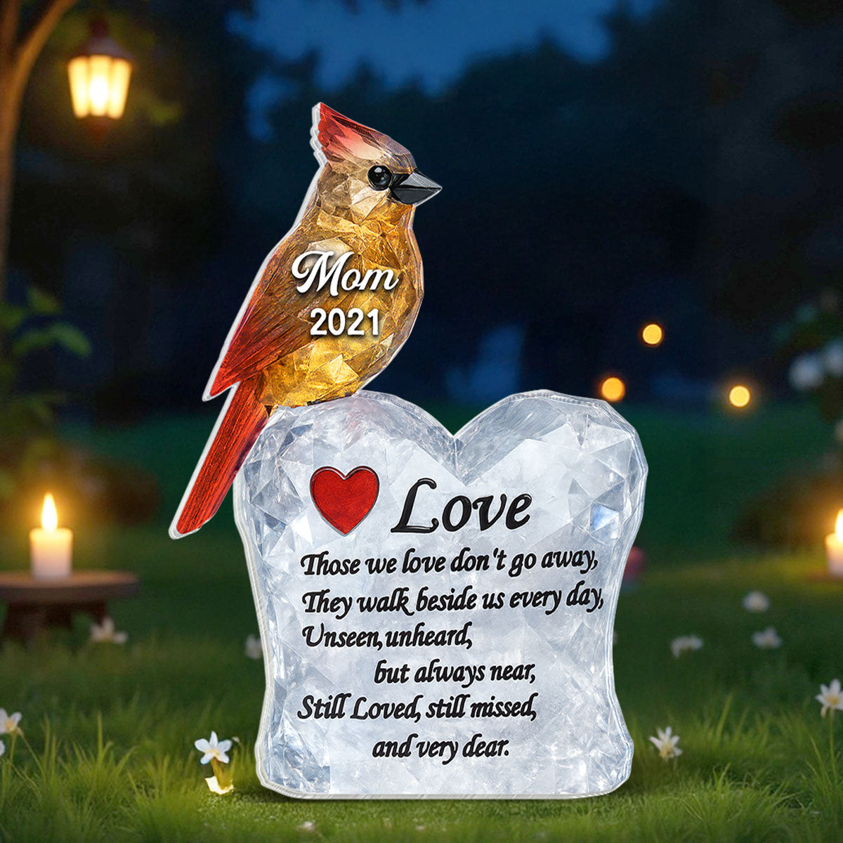 Those We Love Don't Go Away - Personalized Acrylic Block - Heartfelt Memorial Keepsake for Loved Ones