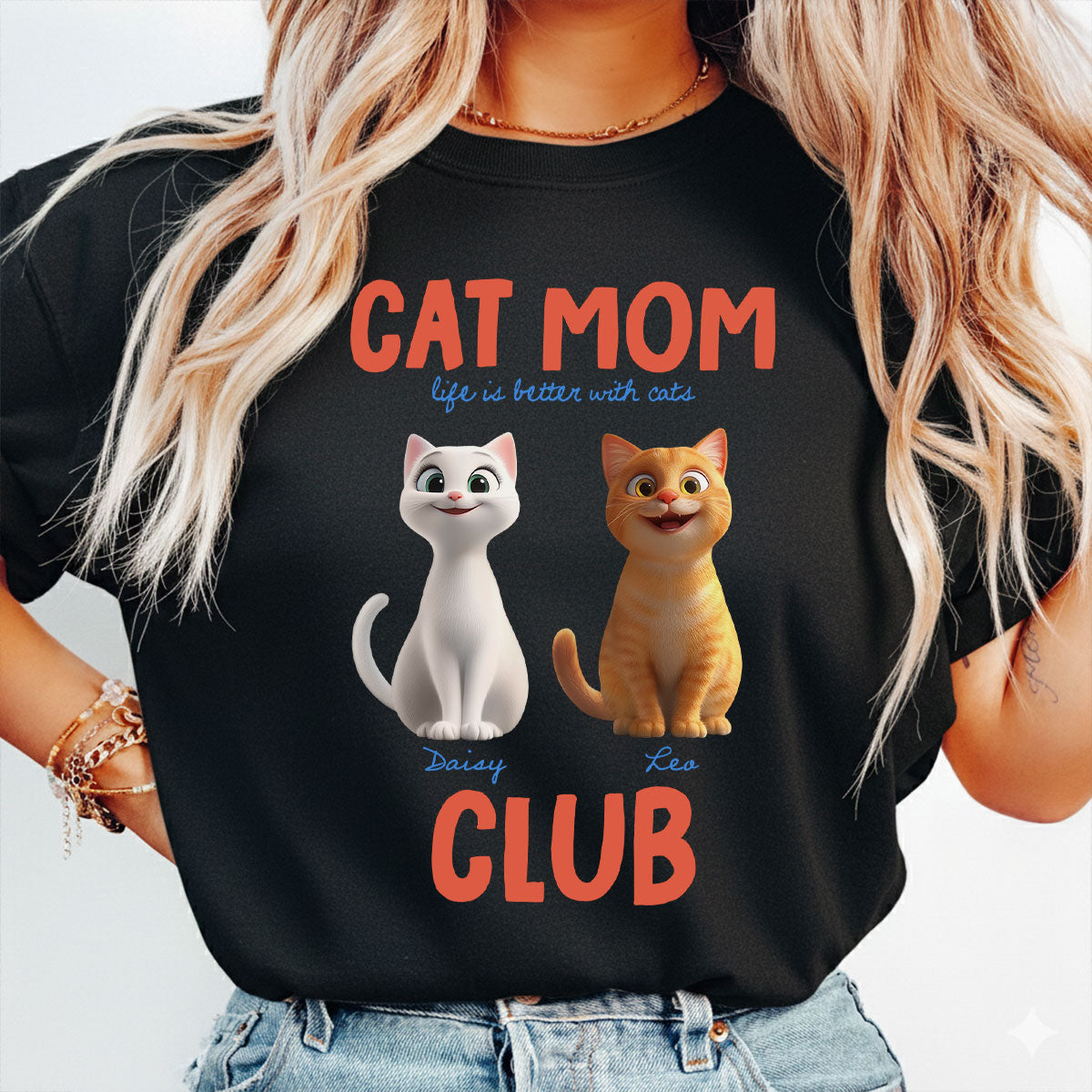Life Is Better With Cats - Personalized Shirt - Gift For Cat Lovers