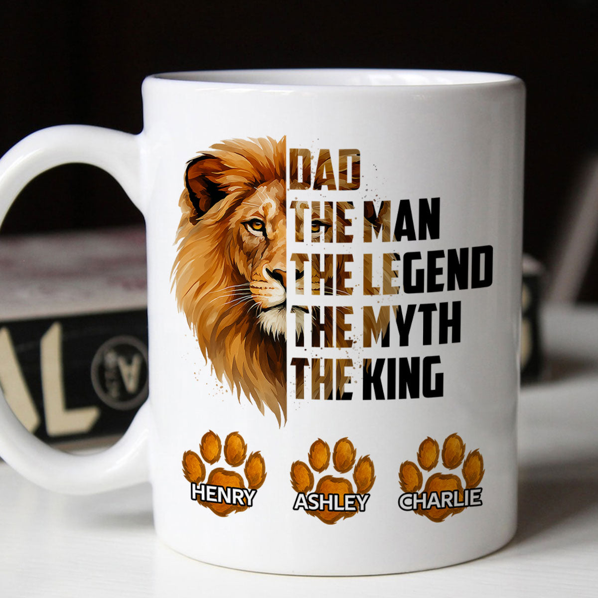 Dad The Man The Legend The Myth The King Personalized Mug, Father's Day Gift for Dad