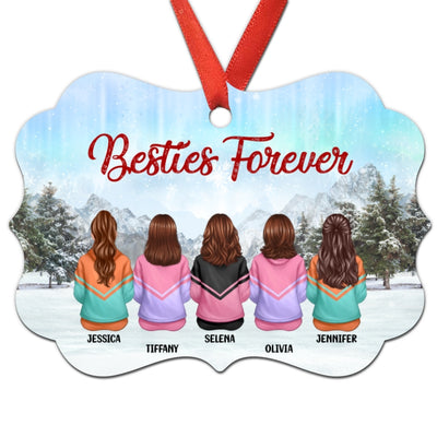 Always Sisters Besties Best Friends Personalized Christmas Ornament