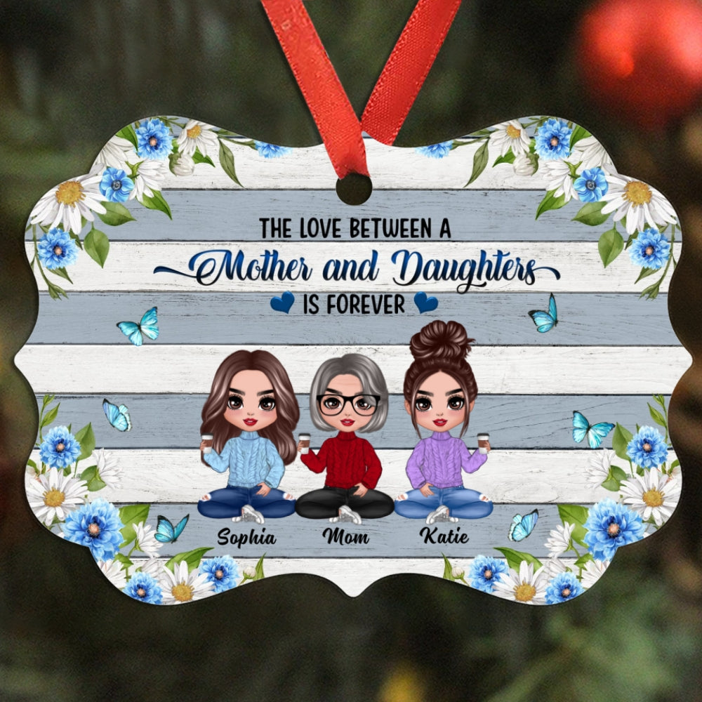 Flower Doll Mother And Daughters Personalized Christmas Ornament