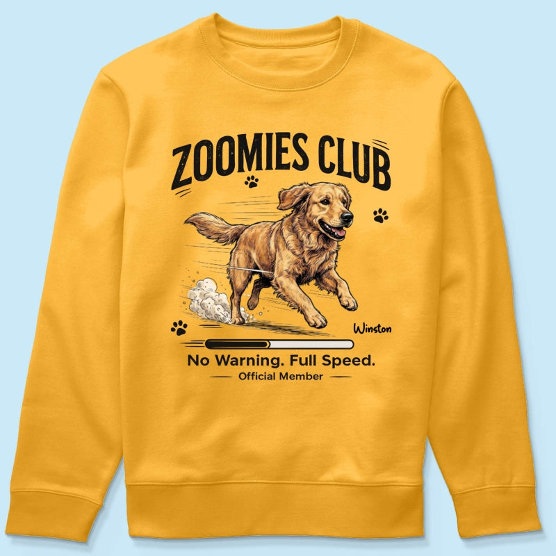 Zoomies Club Official Member Custom Pet Photo - Personalized Shirt - Funny Gift For Dog Cat Lover
