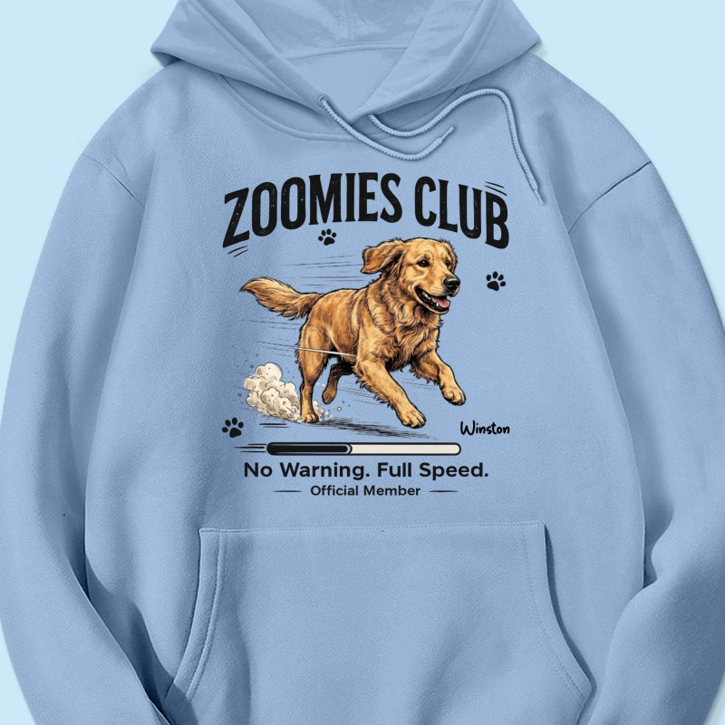 Zoomies Club Official Member Custom Pet Photo - Personalized Shirt - Funny Gift For Dog Cat Lover
