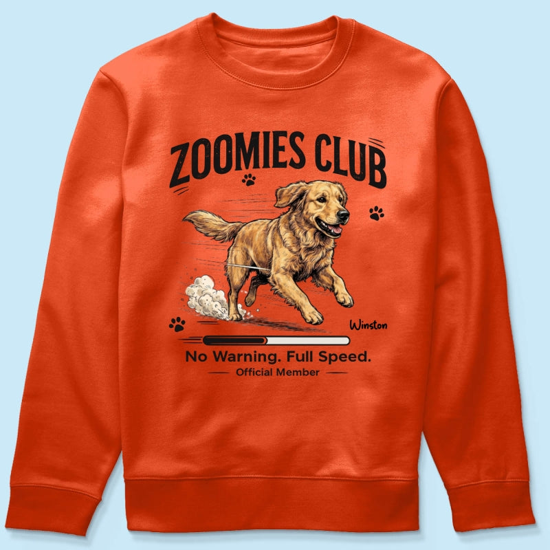 Zoomies Club Official Member Custom Pet Photo - Personalized Shirt - Funny Gift For Dog Cat Lover