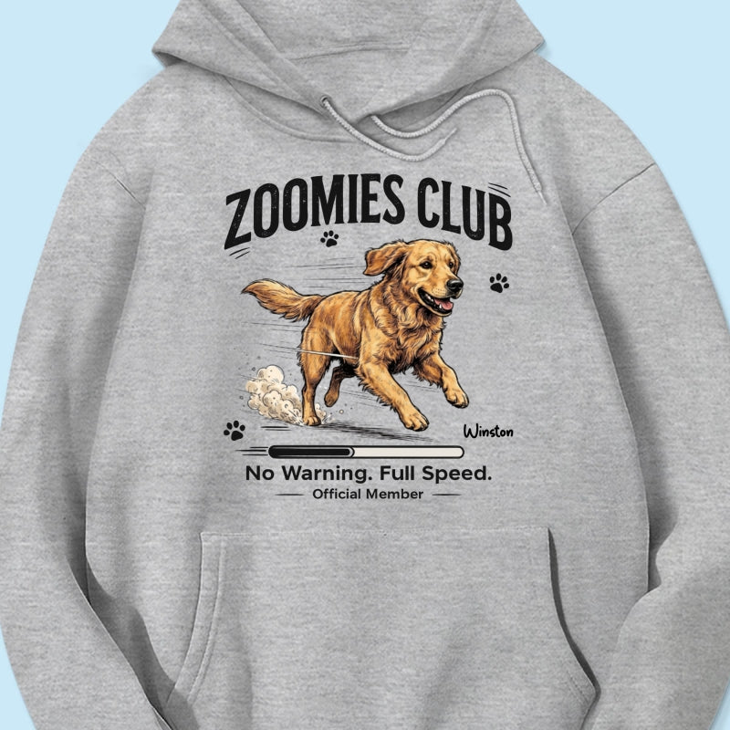Zoomies Club Official Member Custom Pet Photo - Personalized Shirt - Funny Gift For Dog Cat Lover