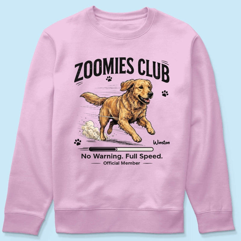 Zoomies Club Official Member Custom Pet Photo - Personalized Shirt - Funny Gift For Dog Cat Lover