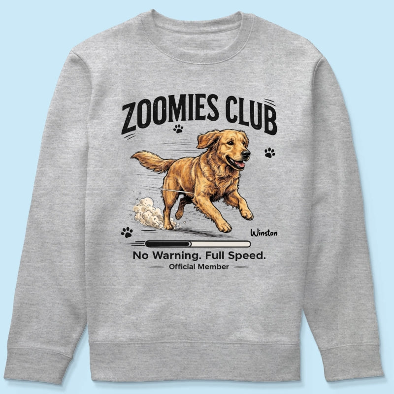 Zoomies Club Official Member Custom Pet Photo - Personalized Shirt - Funny Gift For Dog Cat Lover