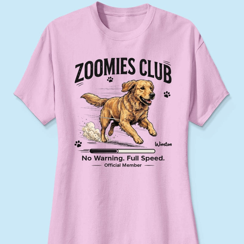 Zoomies Club Official Member Custom Pet Photo - Personalized Shirt - Funny Gift For Dog Cat Lover
