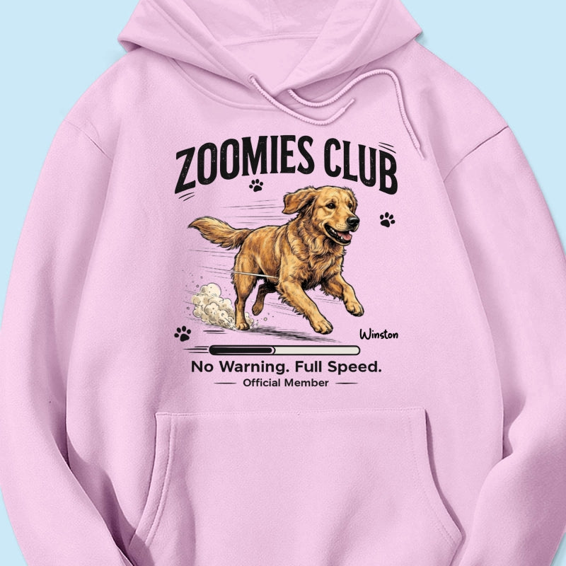Zoomies Club Official Member Custom Pet Photo - Personalized Shirt - Funny Gift For Dog Cat Lover