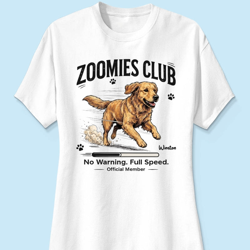 Zoomies Club Official Member Custom Pet Photo - Personalized Shirt - Funny Gift For Dog Cat Lover