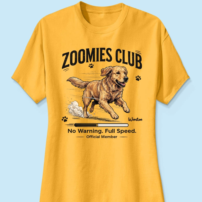 Zoomies Club Official Member Custom Pet Photo - Personalized Shirt - Funny Gift For Dog Cat Lover