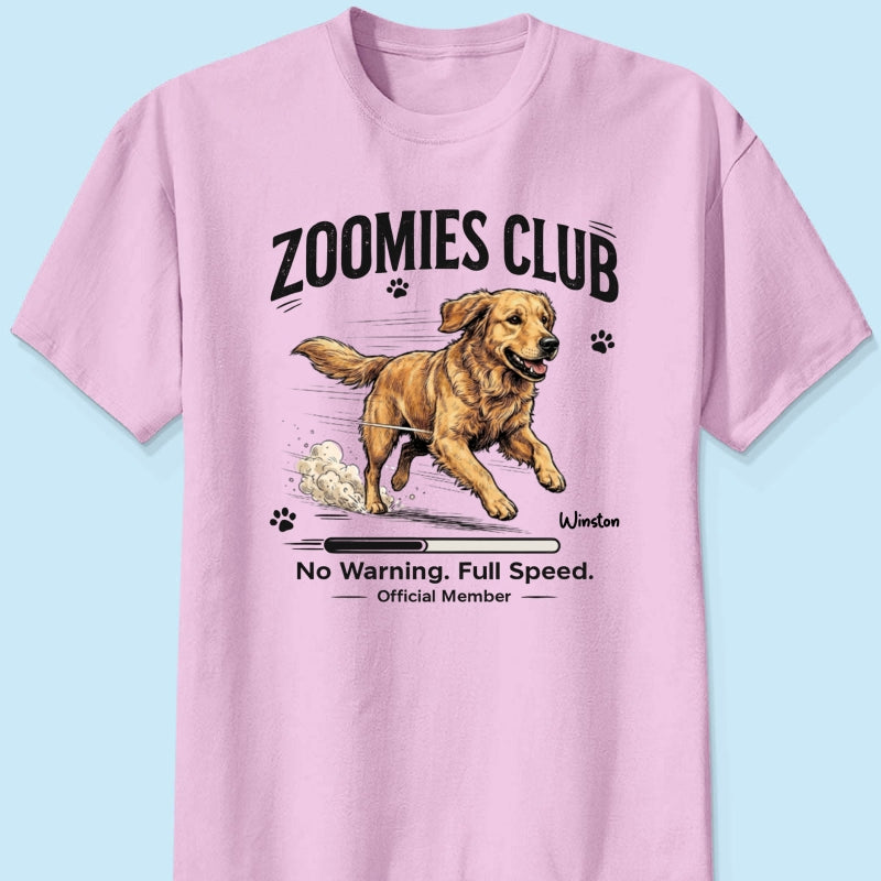 Zoomies Club Official Member Custom Pet Photo - Personalized Shirt - Funny Gift For Dog Cat Lover
