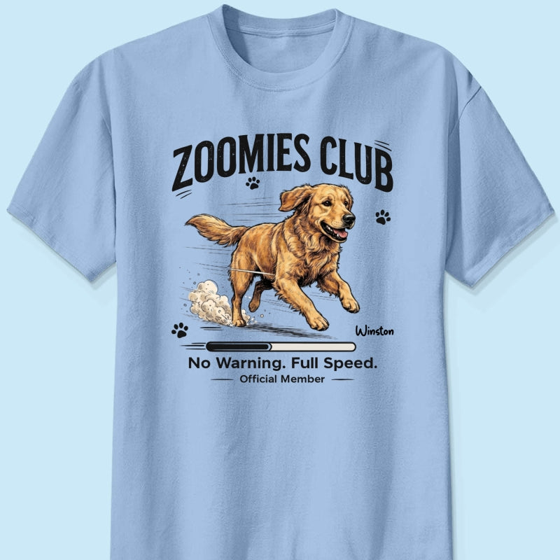 Zoomies Club Official Member Custom Pet Photo - Personalized Shirt - Funny Gift For Dog Cat Lover