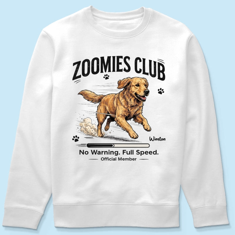 Zoomies Club Official Member Custom Pet Photo - Personalized Shirt - Funny Gift For Dog Cat Lover