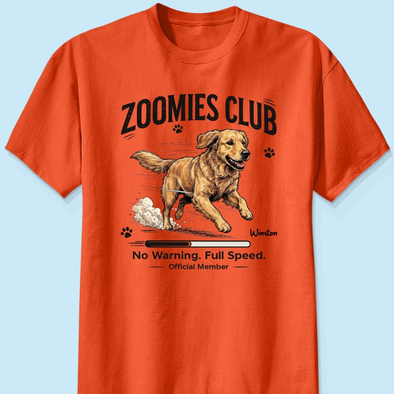 Zoomies Club Official Member Custom Pet Photo - Personalized Shirt - Funny Gift For Dog Cat Lover