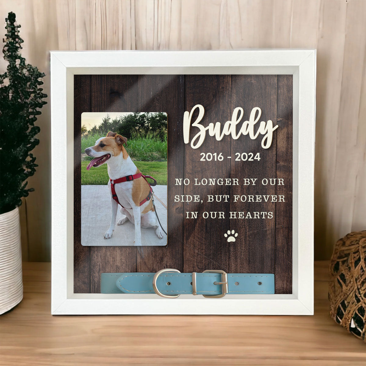 Dog Cat Pet Memorial Sympathy Keepsake Personalized Shadow Box