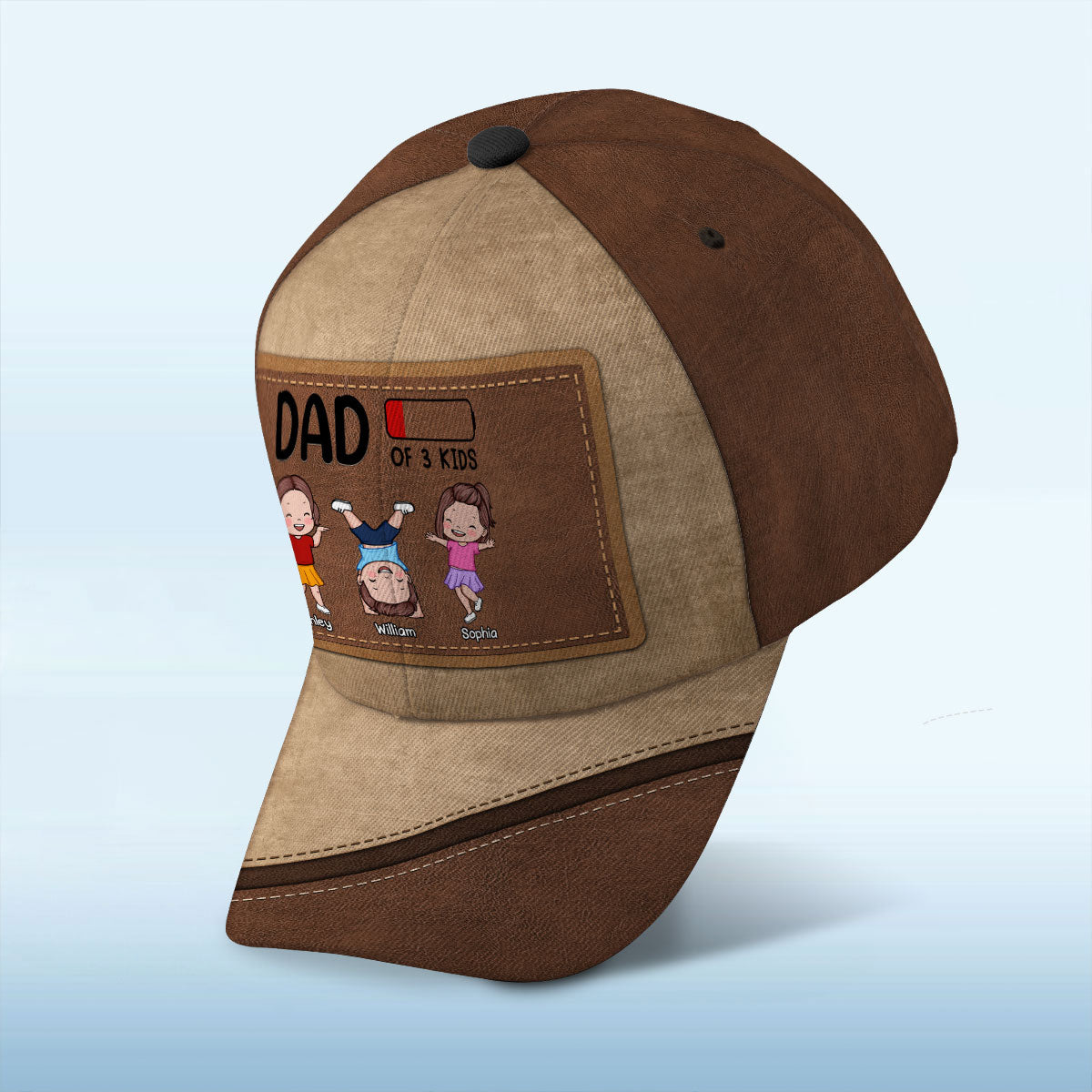 Dad Of Kids Low Battery Personalized Classic Cap
