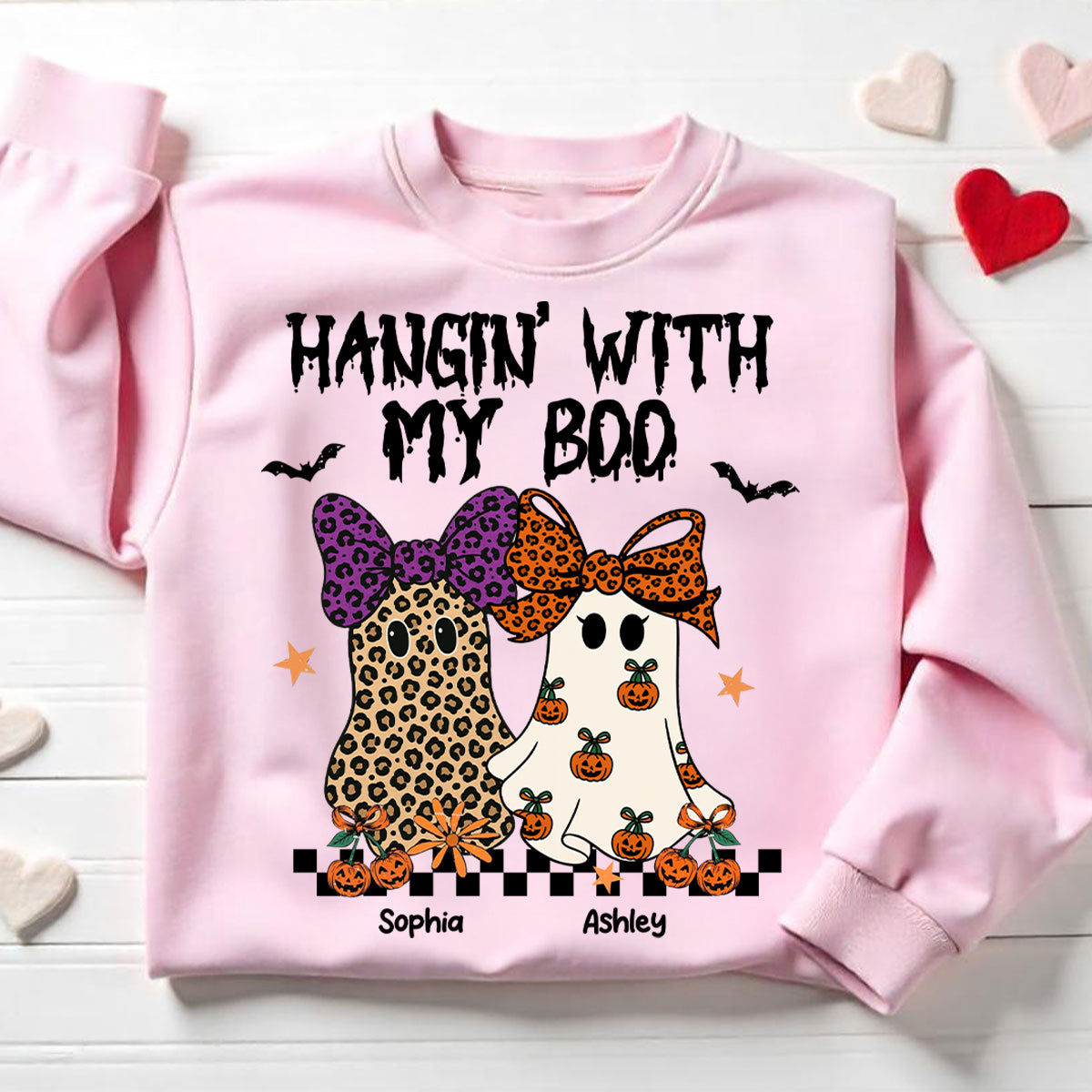 Hanging with my Boos Personalized Matching Besties Sweatshirt, Fall Gift for Besties
