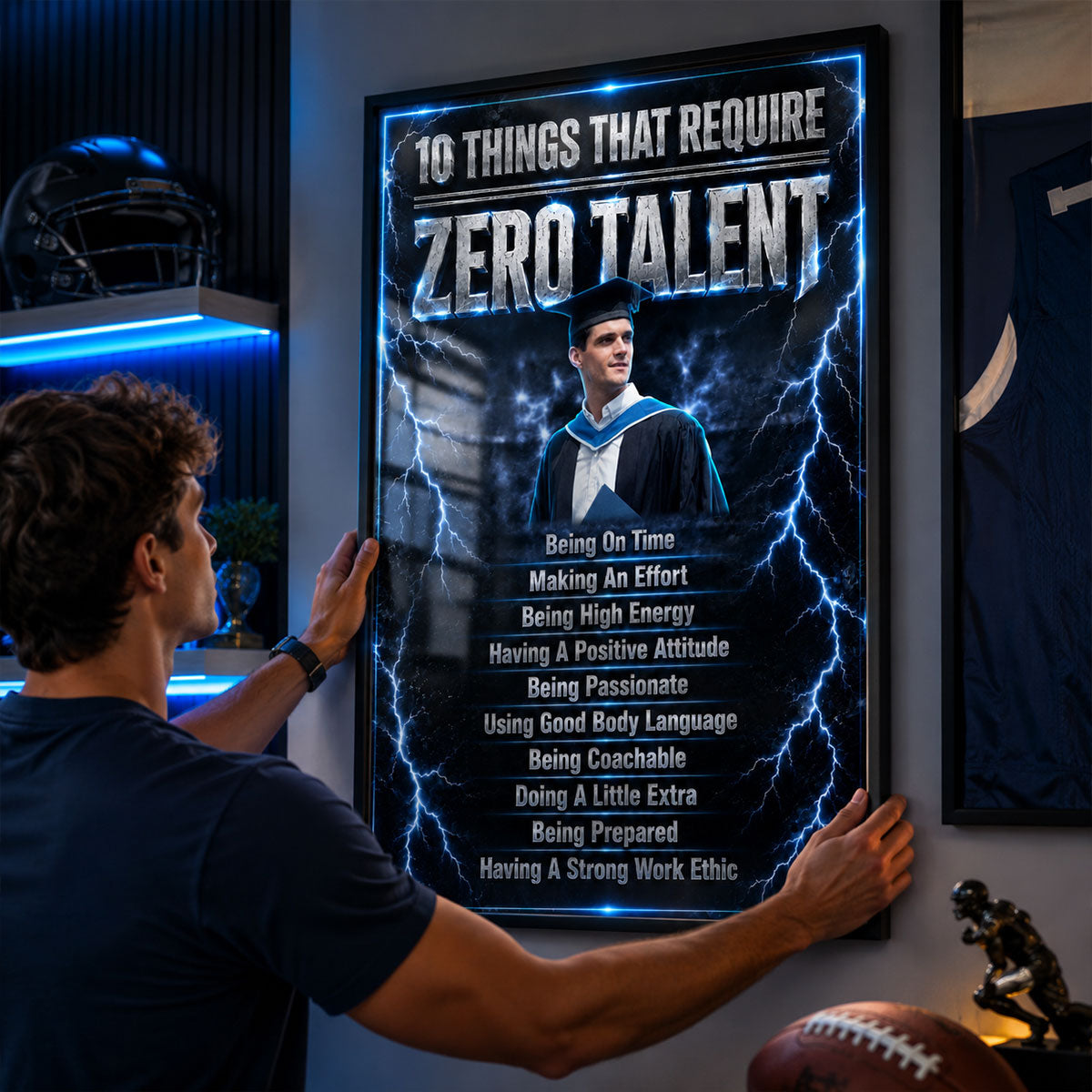10 Things That Require Zero Talent - Personalized Poster - Motivational Print
