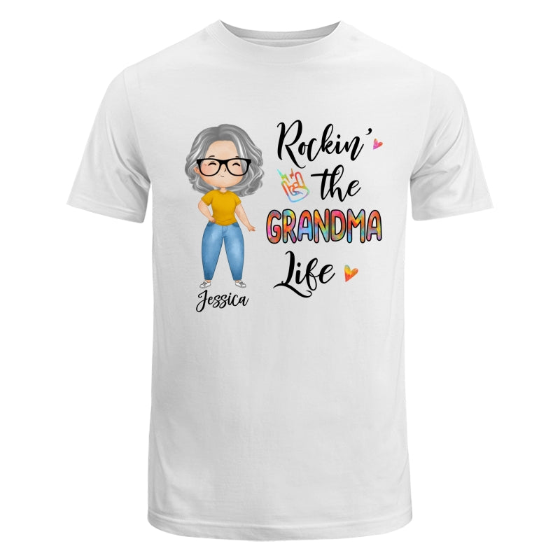 Rockin‘ Grandma Life Watercolor Personalized Shirt