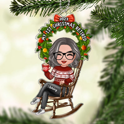 Grandma First Christmas Retired Personalized Acrylic Ornament