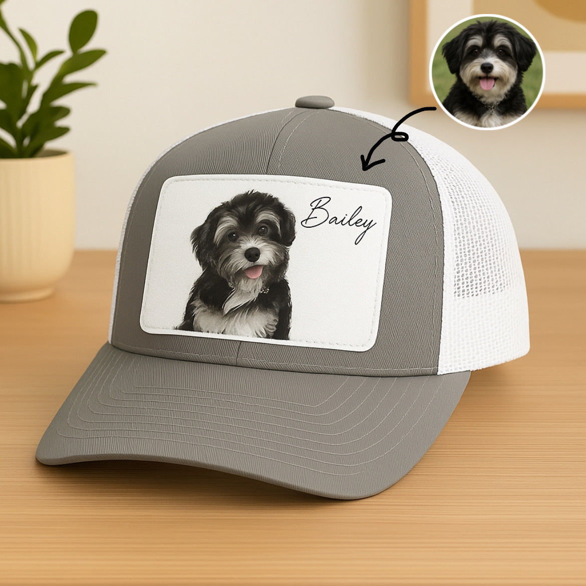 Watercolor Pet Portrait Personalized Baseball Cap, Snapback Trucker Hat Father's Day Gift for Dog Cat Dads, Gift for Dog Cat Moms