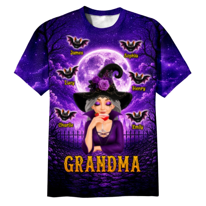 Trending Grandma Witch - Personalized Shirt - Halloween Gift For Grandmas, Moms, Wife