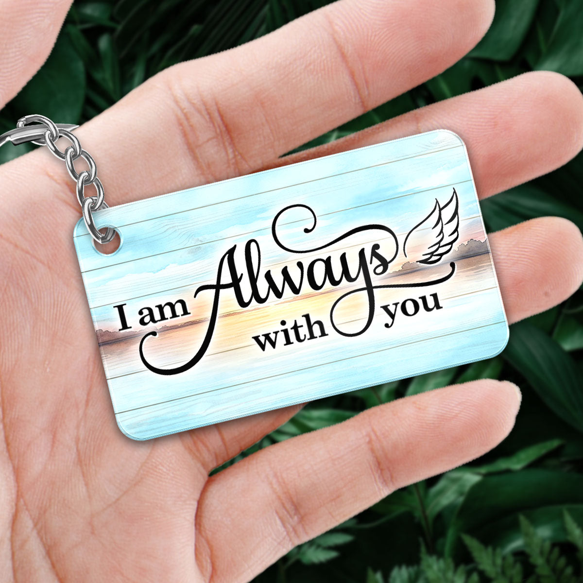Family Memorial On Bridge Under Tree Remembrance Gift Personalized Acrylic Keychain