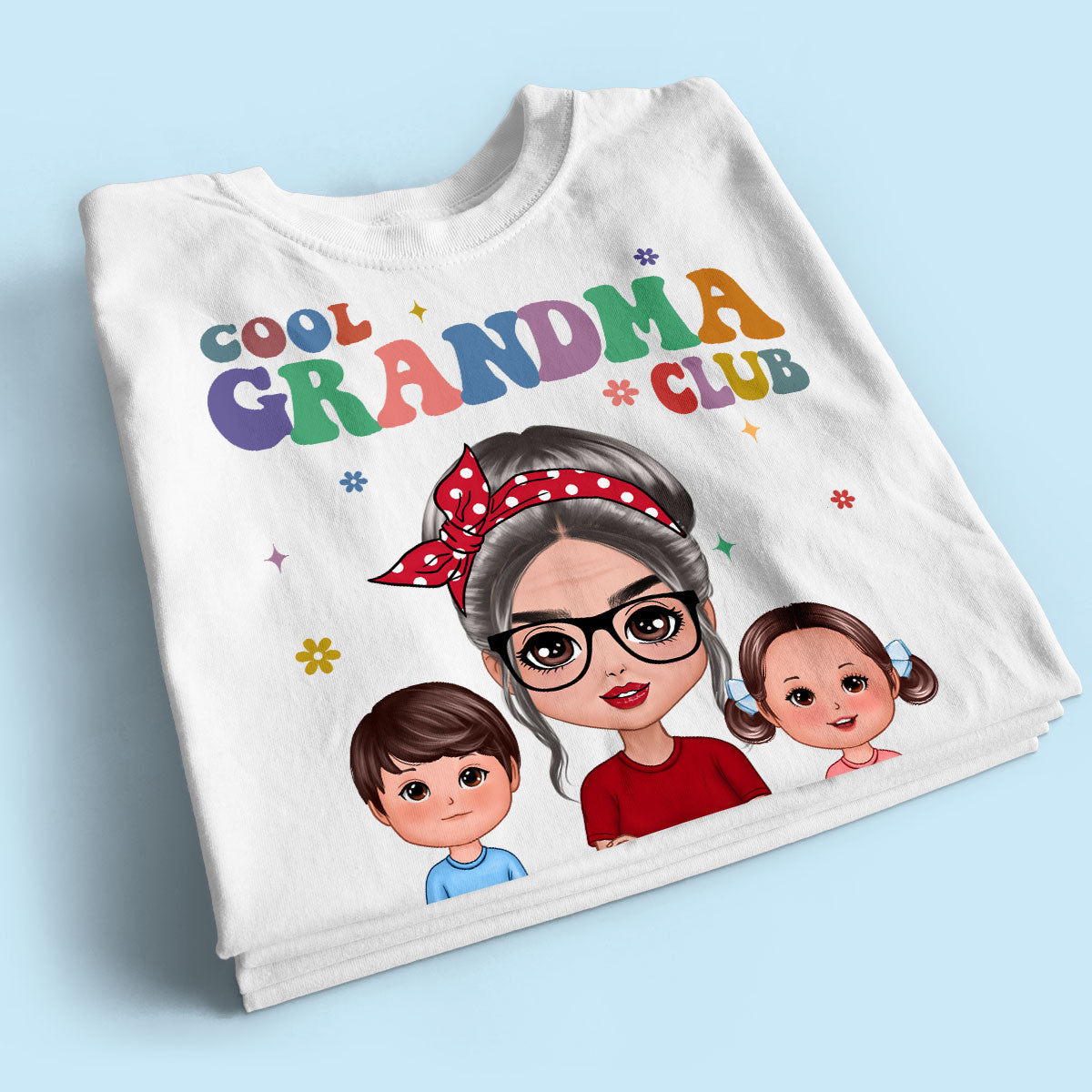 Cool Grandma Club Grandma And Grandkids Personalized Shirt