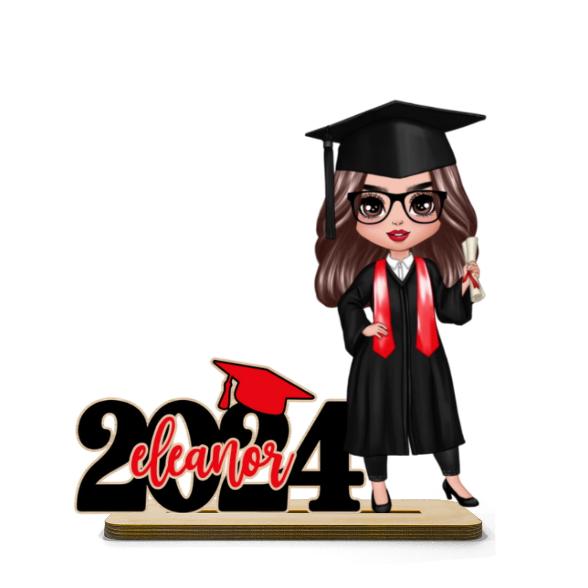 Graduation Gift Graduate Senior Class Of 2024 Personalized Standing Wooden Plaque