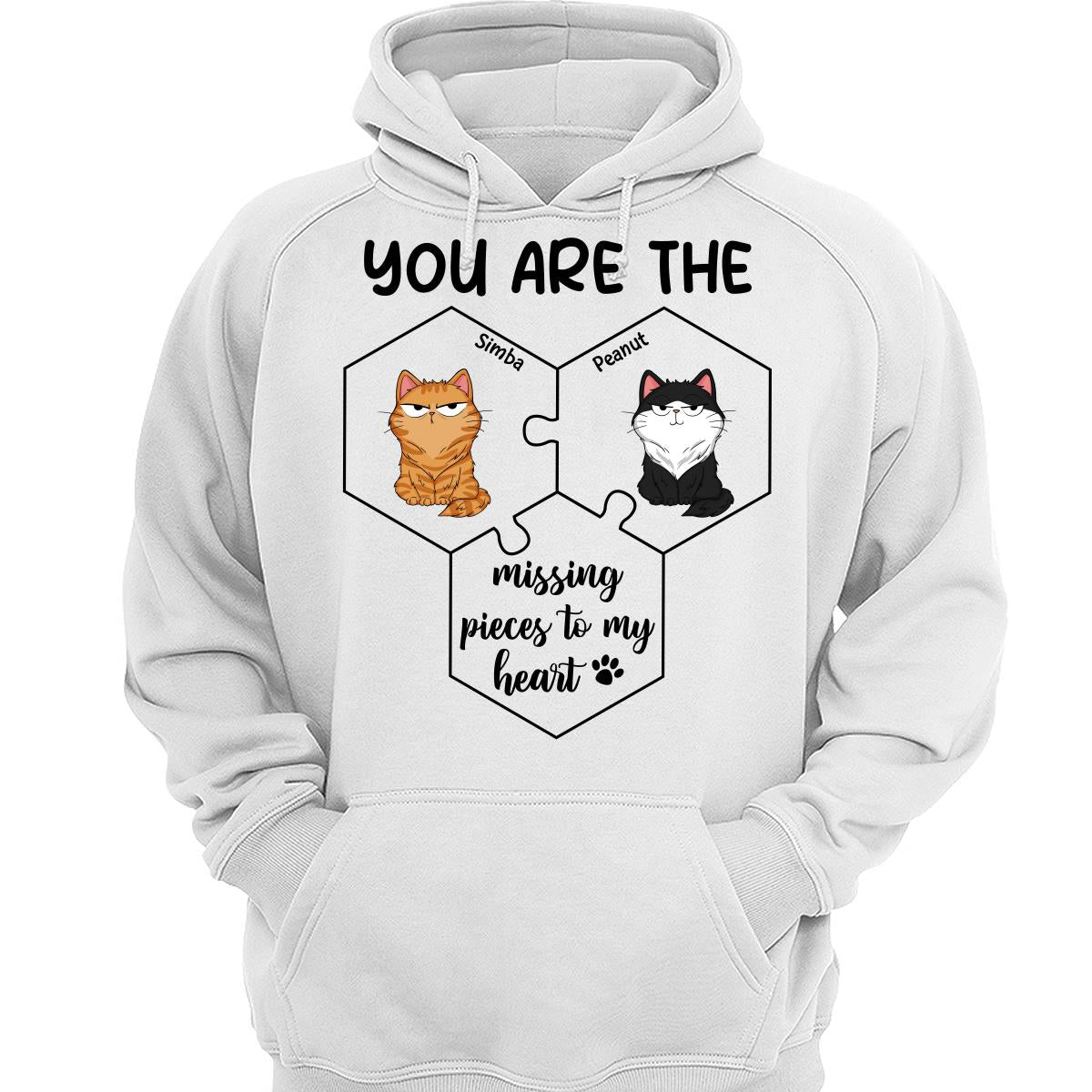 Cats Funny Expression Missing Pieces To My Heart Personalized Shirt