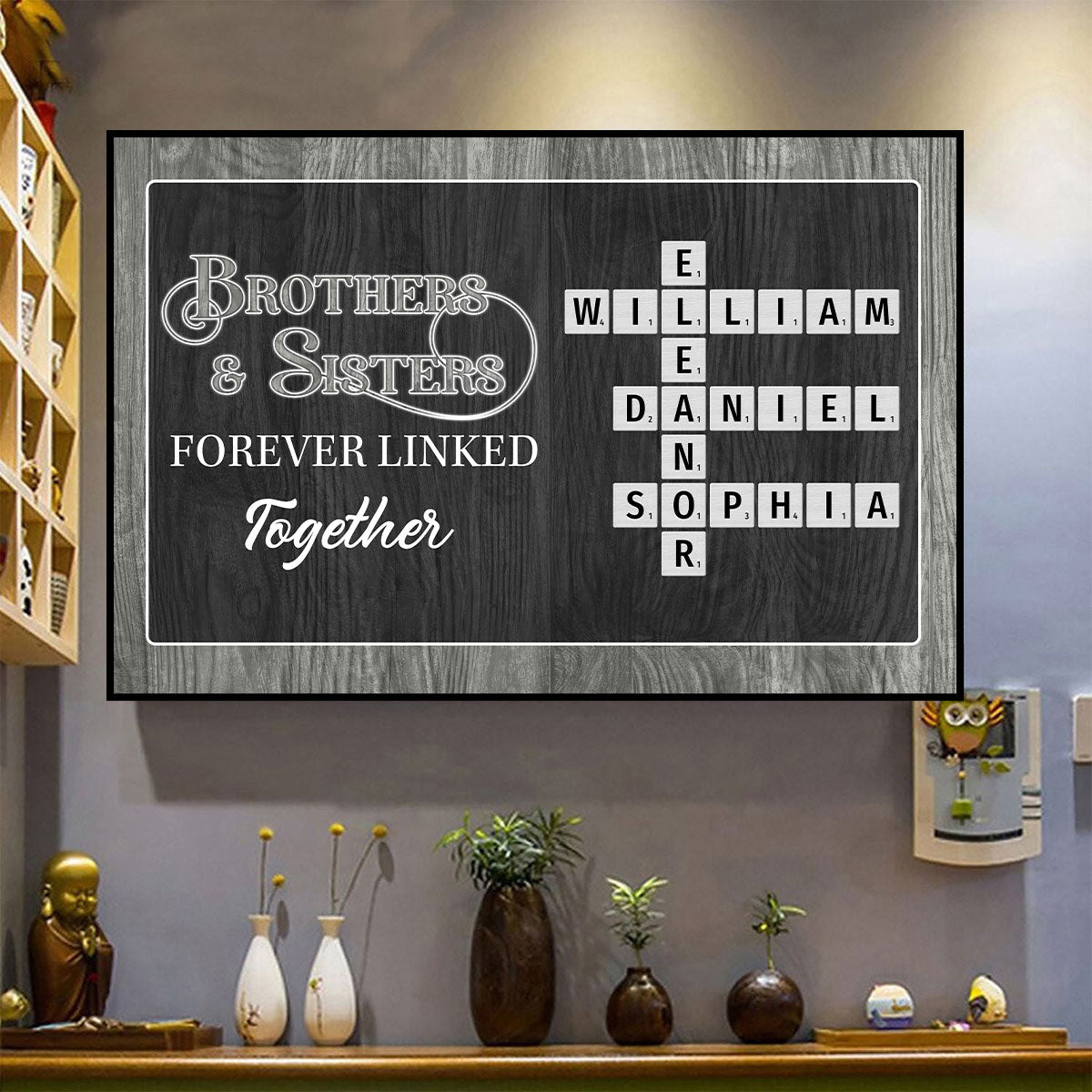 The Greatest Gift Our Parents Gave Us Was Each Other Crossword Puzzle Art, Personalized Poster