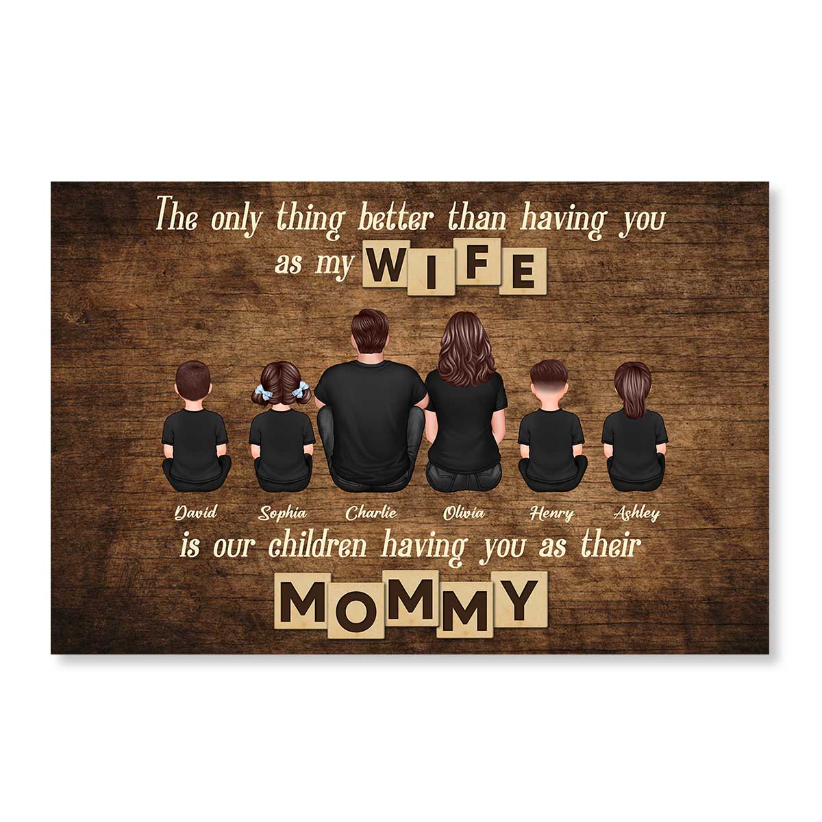 Having You As Their Mommy Personalized Poster, Gift For Wife, Her