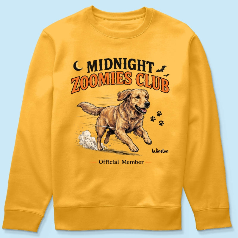 Midnight Zoomies Club Custom Pet Photo - Personalized Shirt - Funny Halloween Costume For Dog Cat Lover