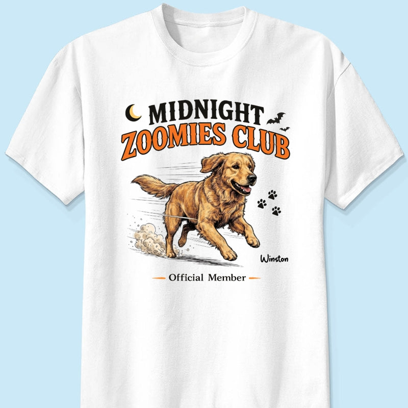 Midnight Zoomies Club Custom Pet Photo - Personalized Shirt - Funny Halloween Costume For Dog Cat Lover