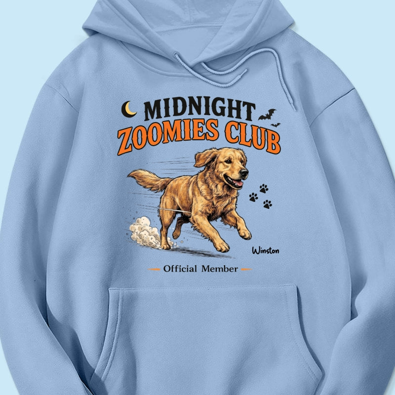 Midnight Zoomies Club Custom Pet Photo - Personalized Shirt - Funny Halloween Costume For Dog Cat Lover