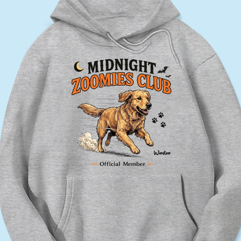 Midnight Zoomies Club Custom Pet Photo - Personalized Shirt - Funny Halloween Costume For Dog Cat Lover
