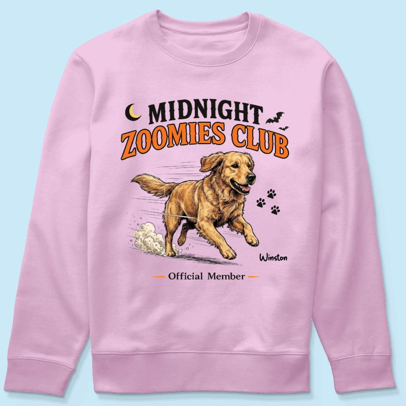 Midnight Zoomies Club Custom Pet Photo - Personalized Shirt - Funny Halloween Costume For Dog Cat Lover