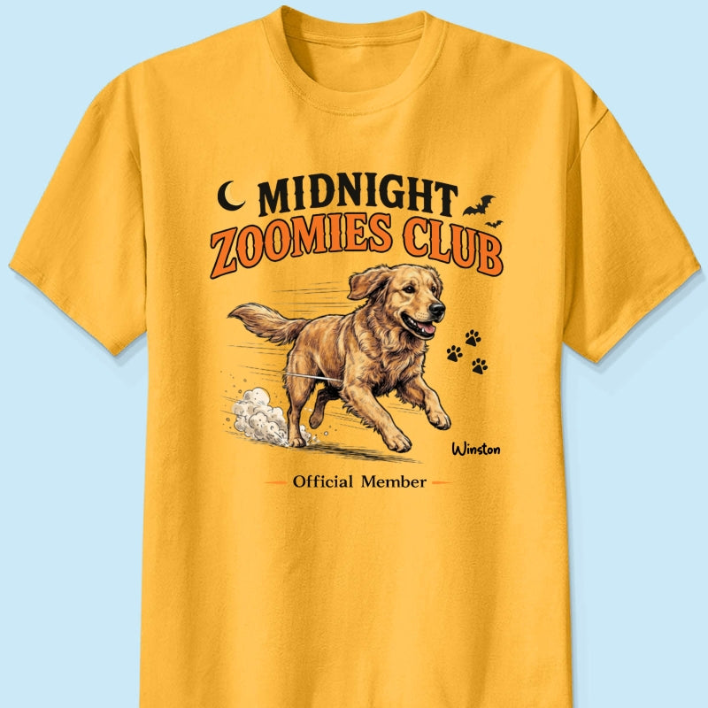 Midnight Zoomies Club Custom Pet Photo - Personalized Shirt - Funny Halloween Costume For Dog Cat Lover