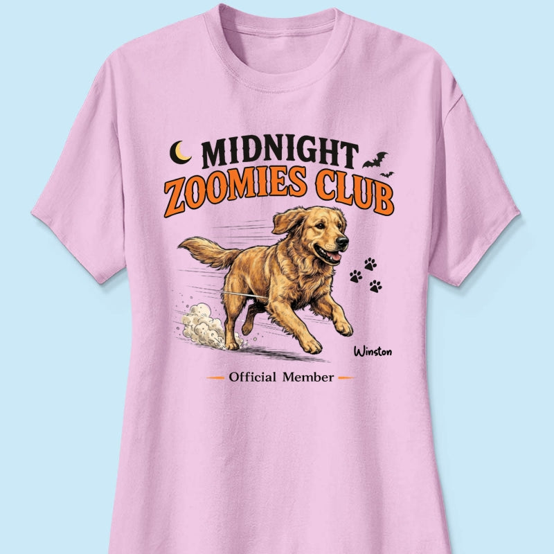 Midnight Zoomies Club Custom Pet Photo - Personalized Shirt - Funny Halloween Costume For Dog Cat Lover