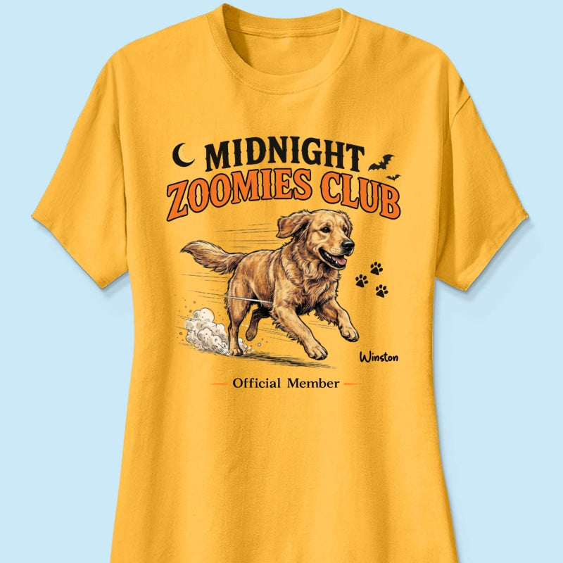 Midnight Zoomies Club Custom Pet Photo - Personalized Shirt - Funny Halloween Costume For Dog Cat Lover