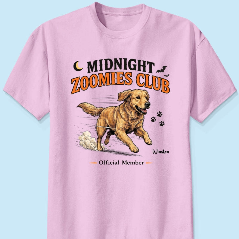 Midnight Zoomies Club Custom Pet Photo - Personalized Shirt - Funny Halloween Costume For Dog Cat Lover
